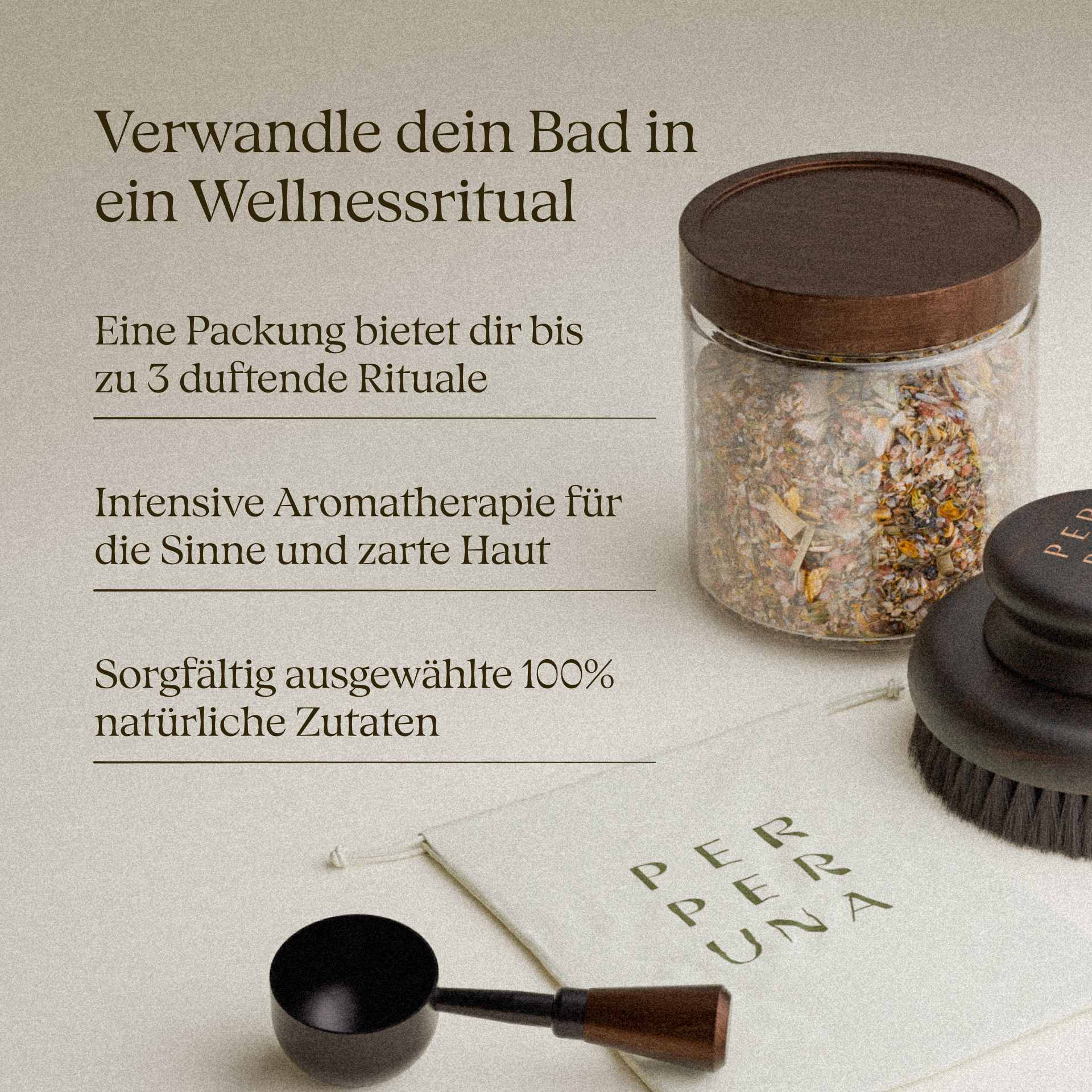 Komplette Teebad-Kollektion + Becher und Löffel