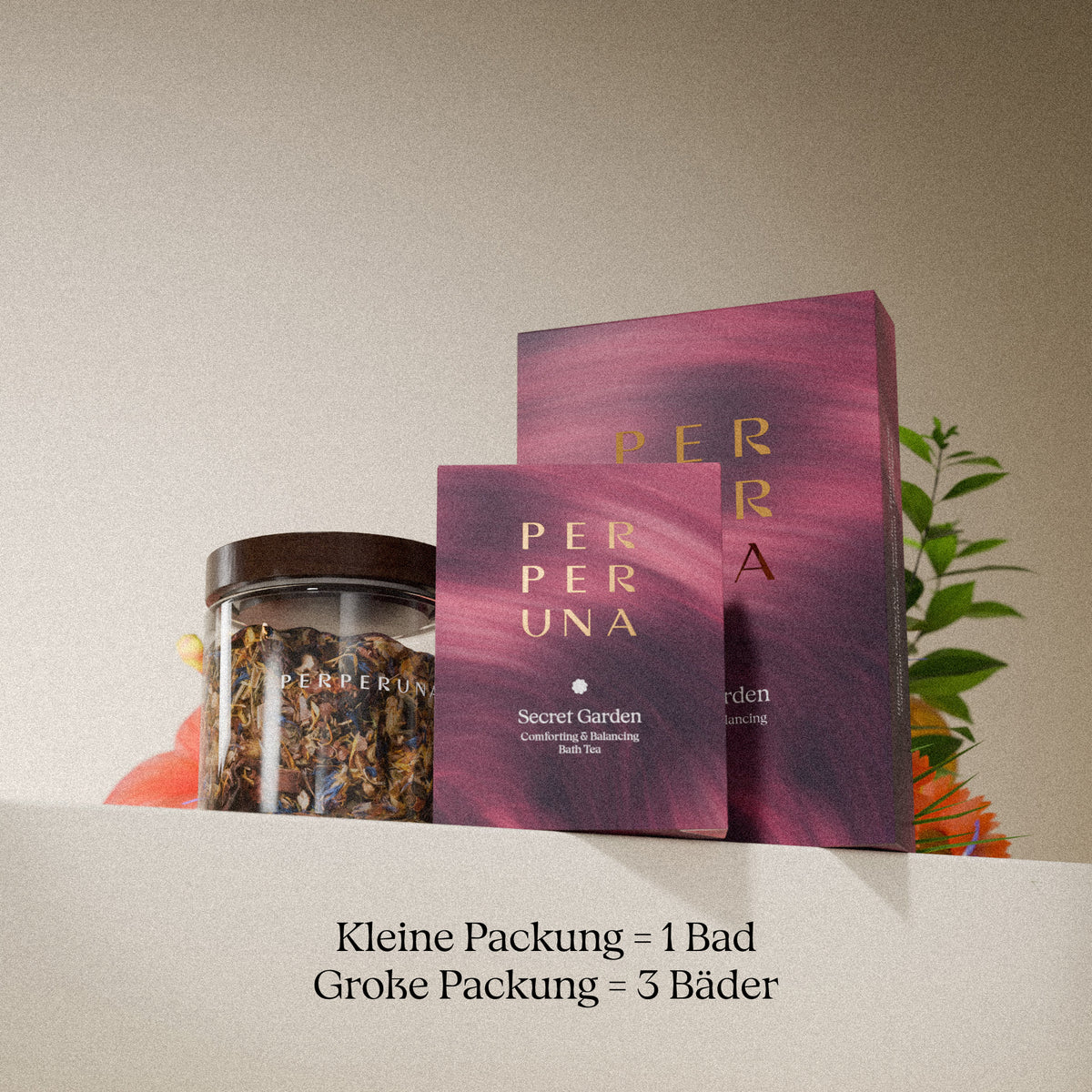 Secret Garden 50 g – Badetee: kleine Packung = 1 Bad, große Packung = 3 Bäder