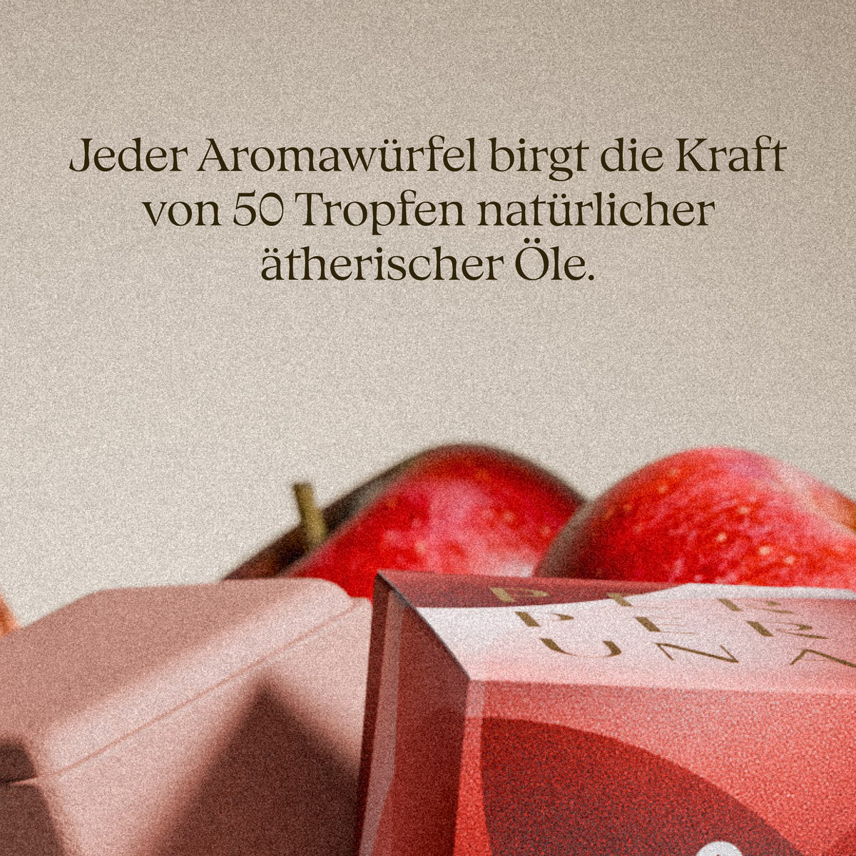 Jeder Aromawürfel birgt die Kraft von 50 Tropfen natürlicher ätherischer Öle. – Glow