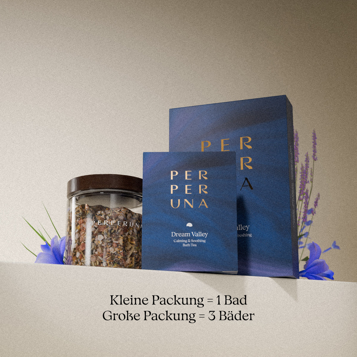 Dream Valley 50 g – Badetee: kleine Packung = 1 Bad, große Packung = 3 Bäder