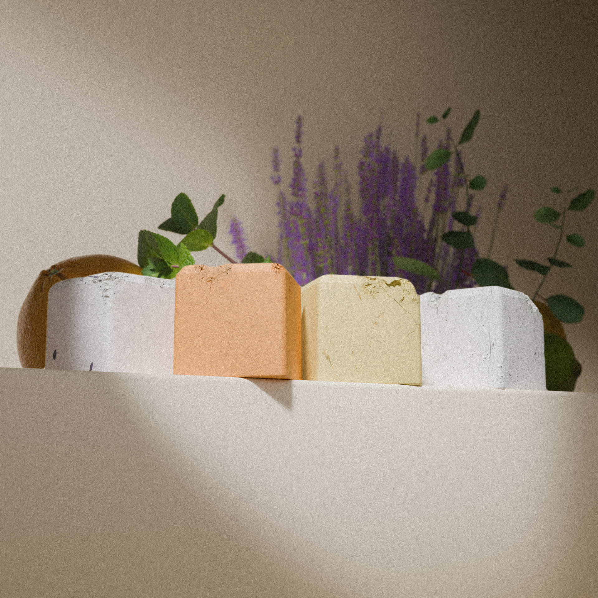 Unvollkommene aromatische Duschwürfel