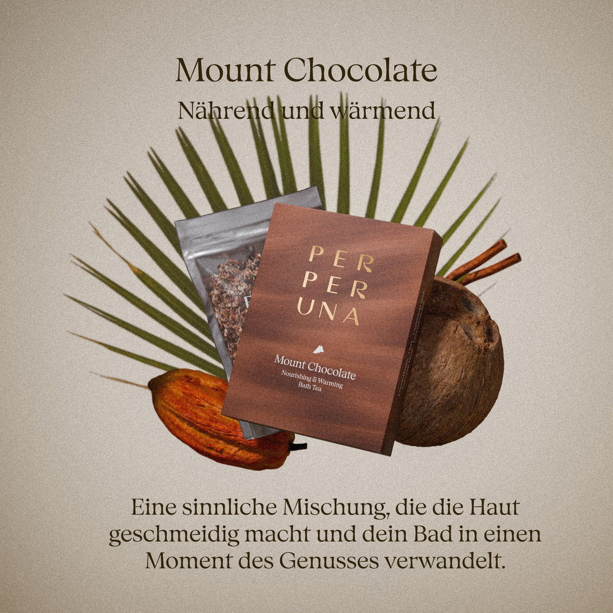 Mount Chocolate 50 g – Badetee: Duftkarte